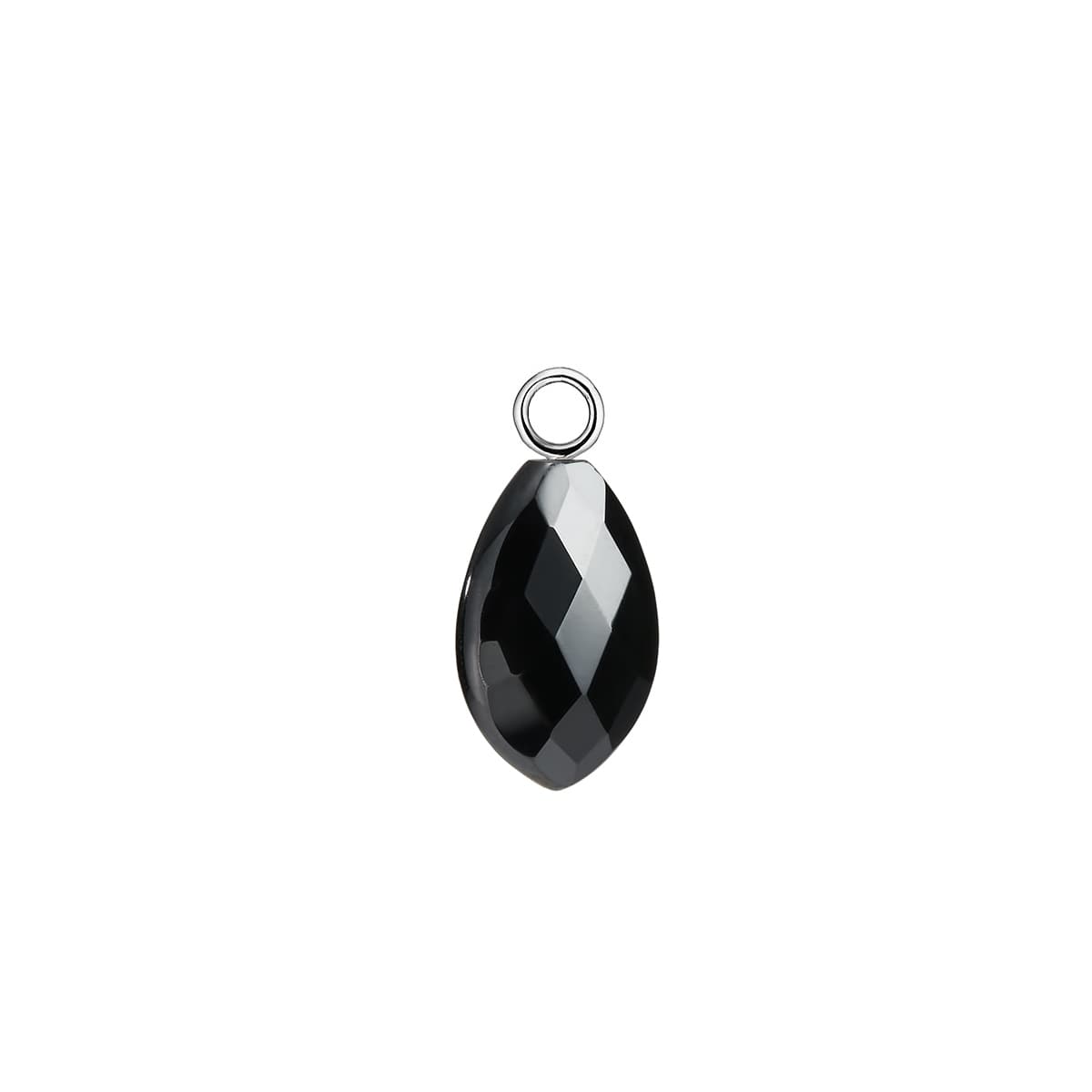 Серебряная подвеска Каприз из чёрной шпинели