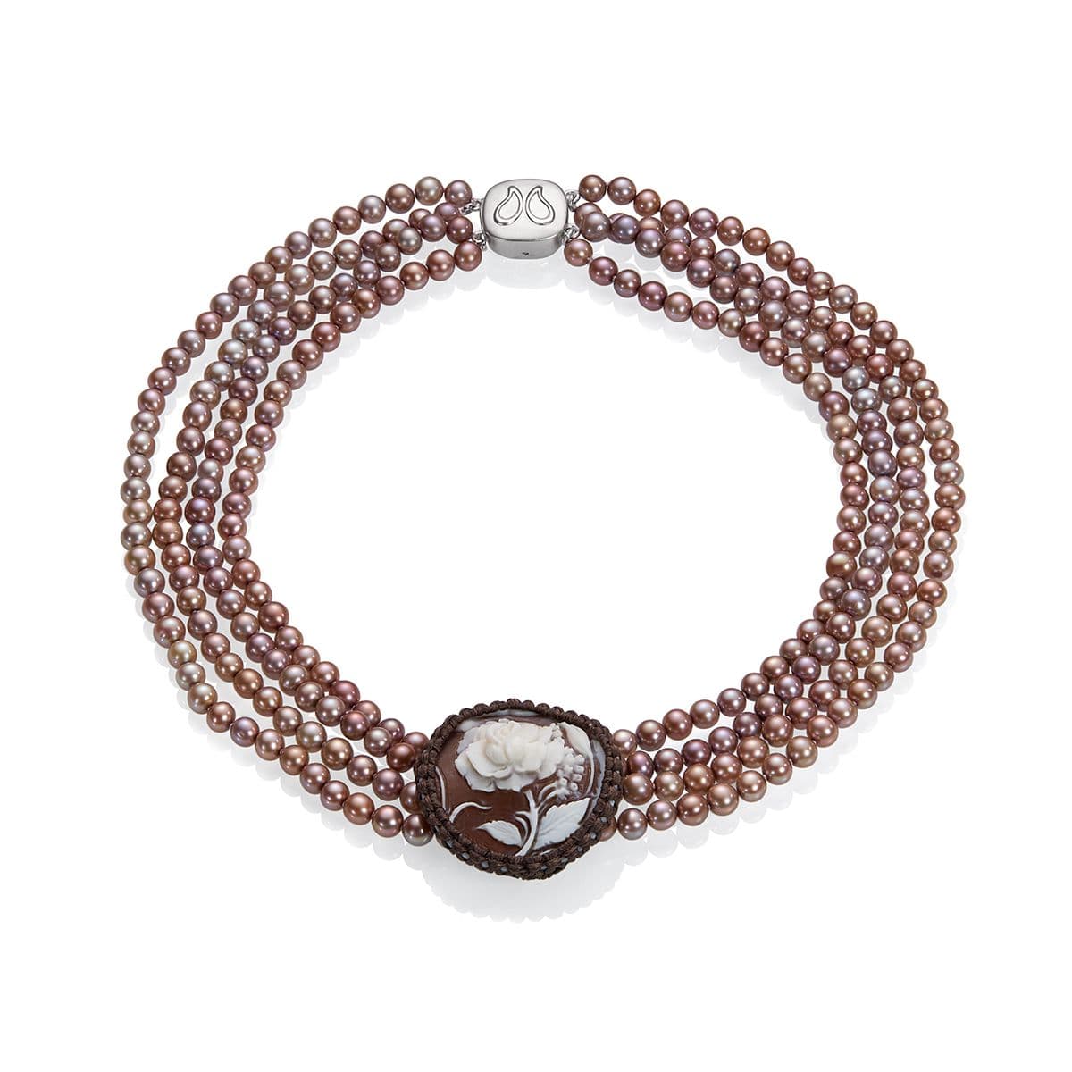 Ожерелье Камея из жемчуга цвета мокко от Nasonpearl