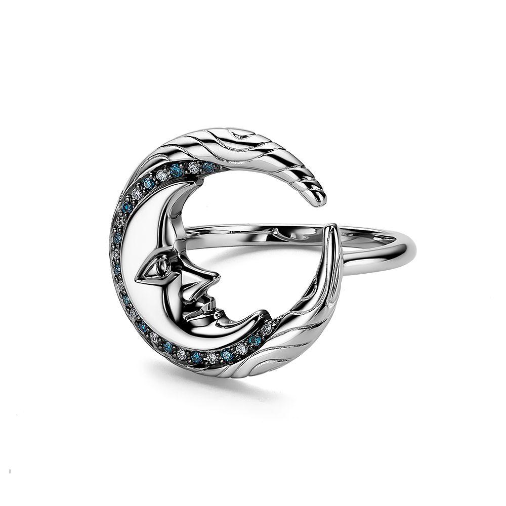 Кольцо Луна от Daiko Jewellery из белого золота с бриллиантами