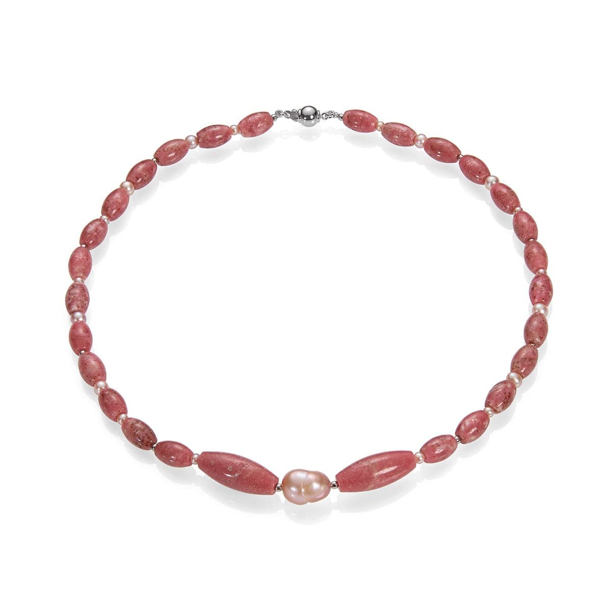 Ожерелье Розовый песок из жемчуга и тулита от Nasonpearl
