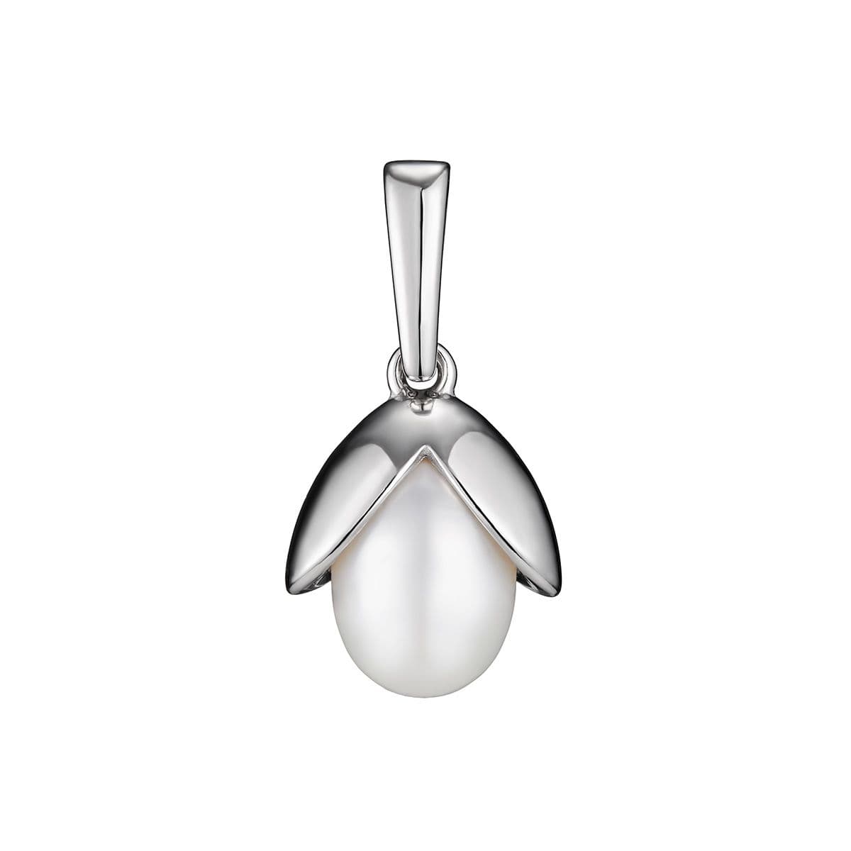 Серебряная подвеска Flor с белым жемчугом от ювелирной компании АРИНА