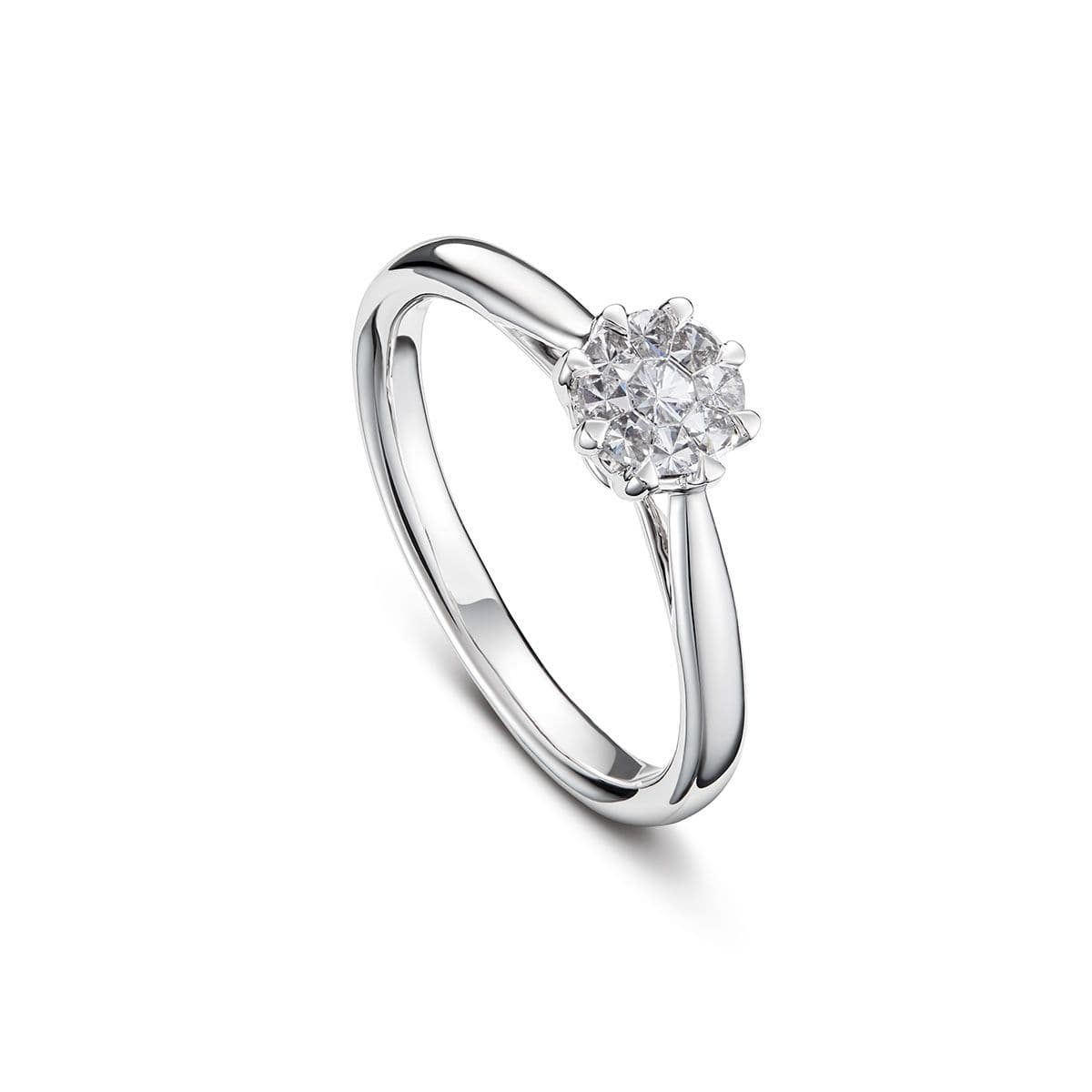 Кольцо Zaretti из белого золота с бриллиантами от ювелирной компании FRESH JEWELRY