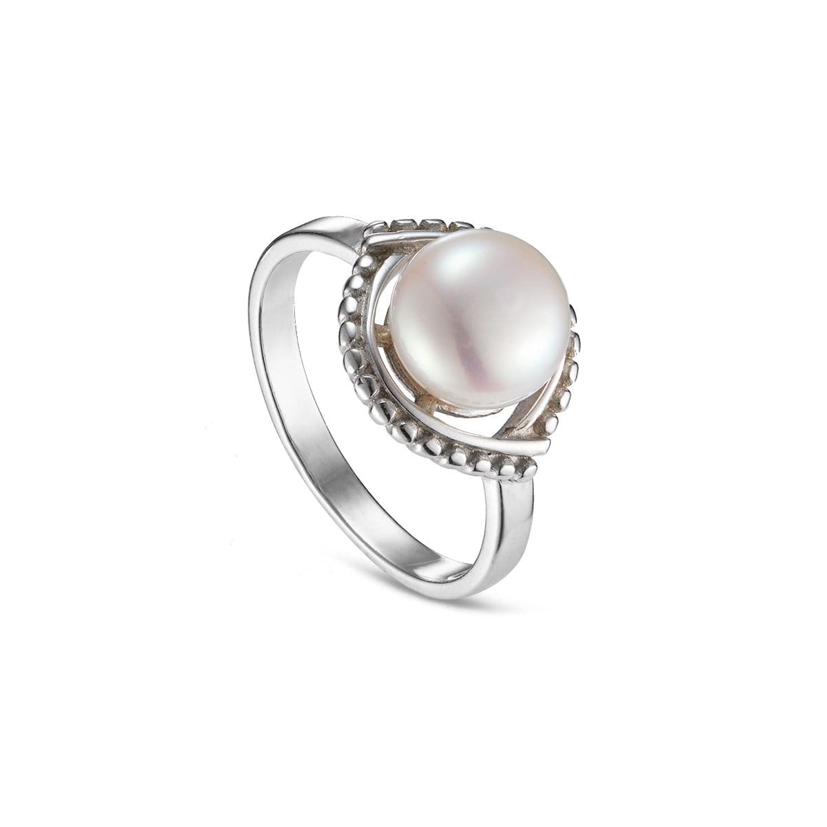 Серебряное кольцо Leuna ювелирной компании АРИНА с белой жемчужиной