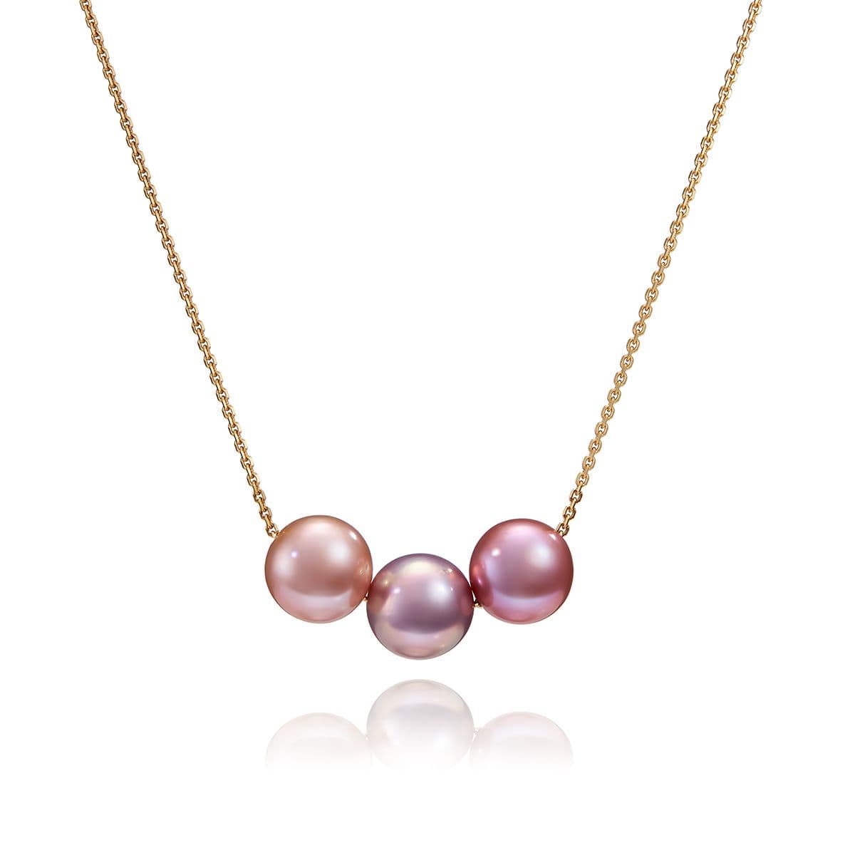  Золотое колье с разноцветным жемчугом Эдисон от URBAN M