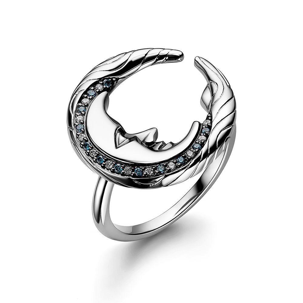 Кольцо Луна от Daiko Jewellery из белого золота с бриллиантами