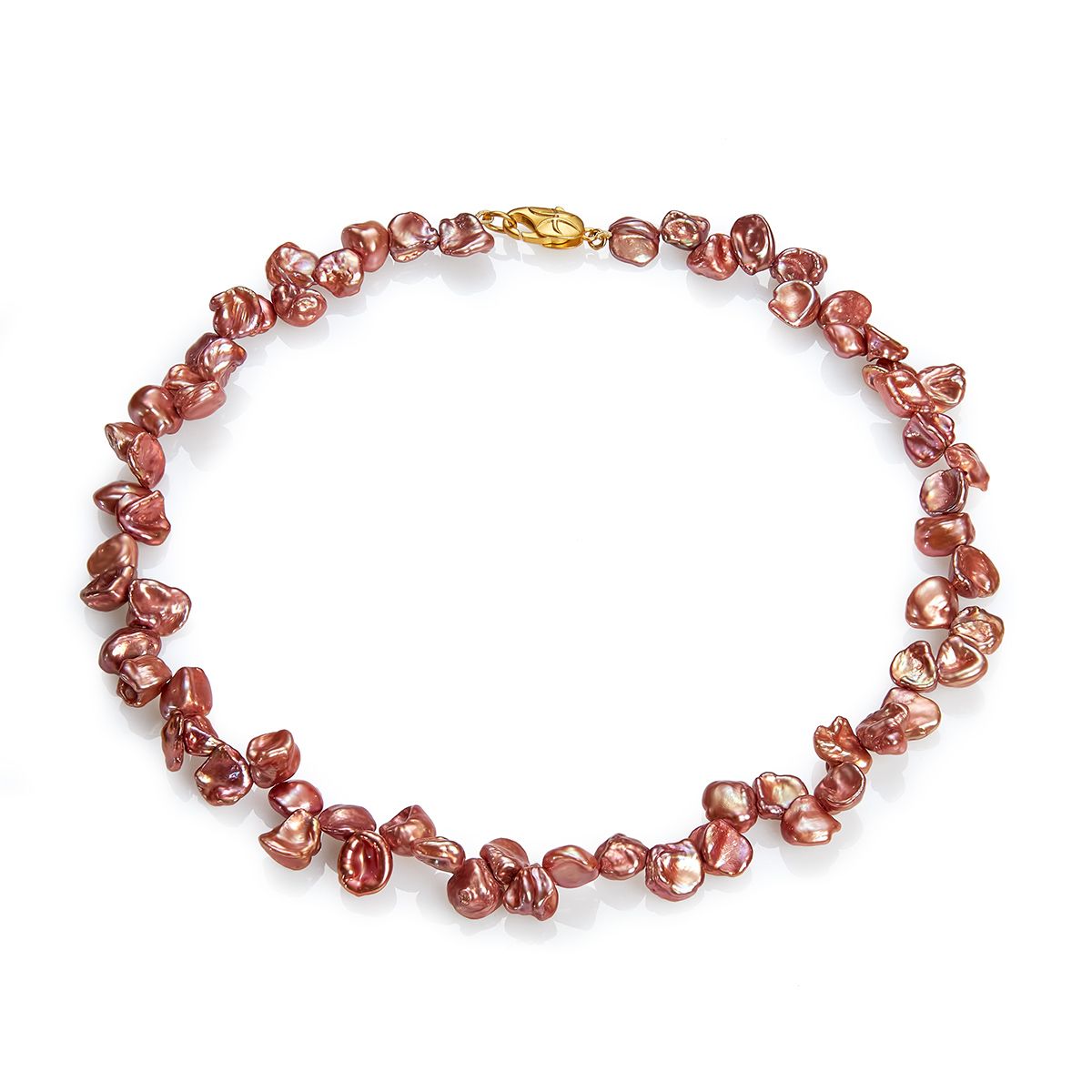 Ожерелье Кеши с терракотовым жемчугом 