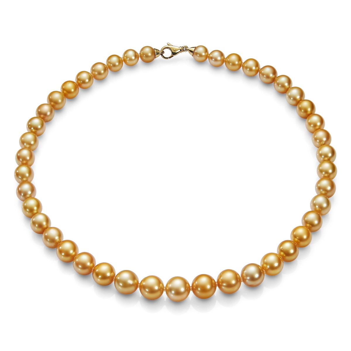 Ожерелье из жемчуга Южных Морей золотого оттенка 