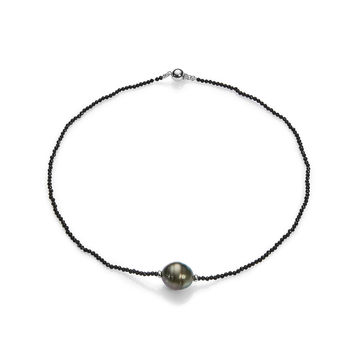 Ожерелье Тропикана из жемчуга Таити и агатов