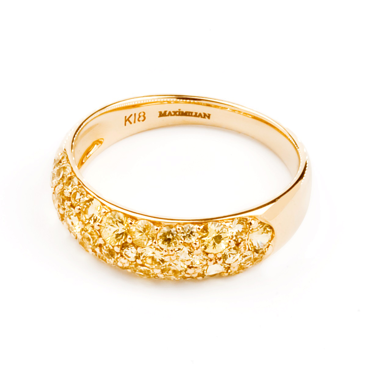 Золотое кольцо с жёлтыми сапфирами