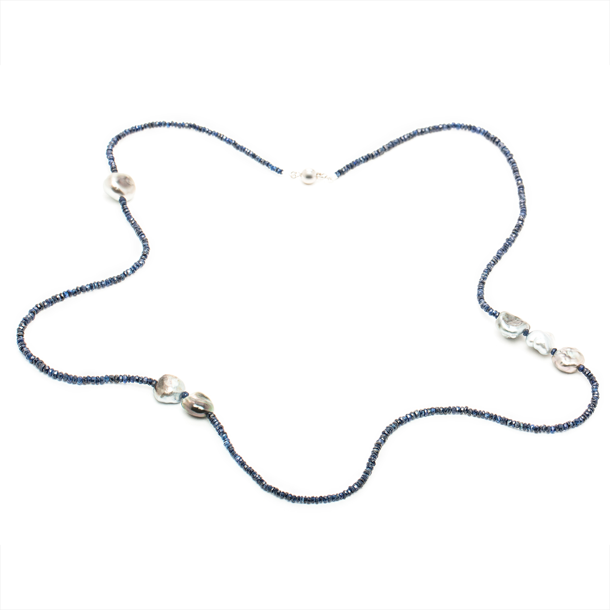 Ожерелье Круиз из морского жемчуга и сапфиров