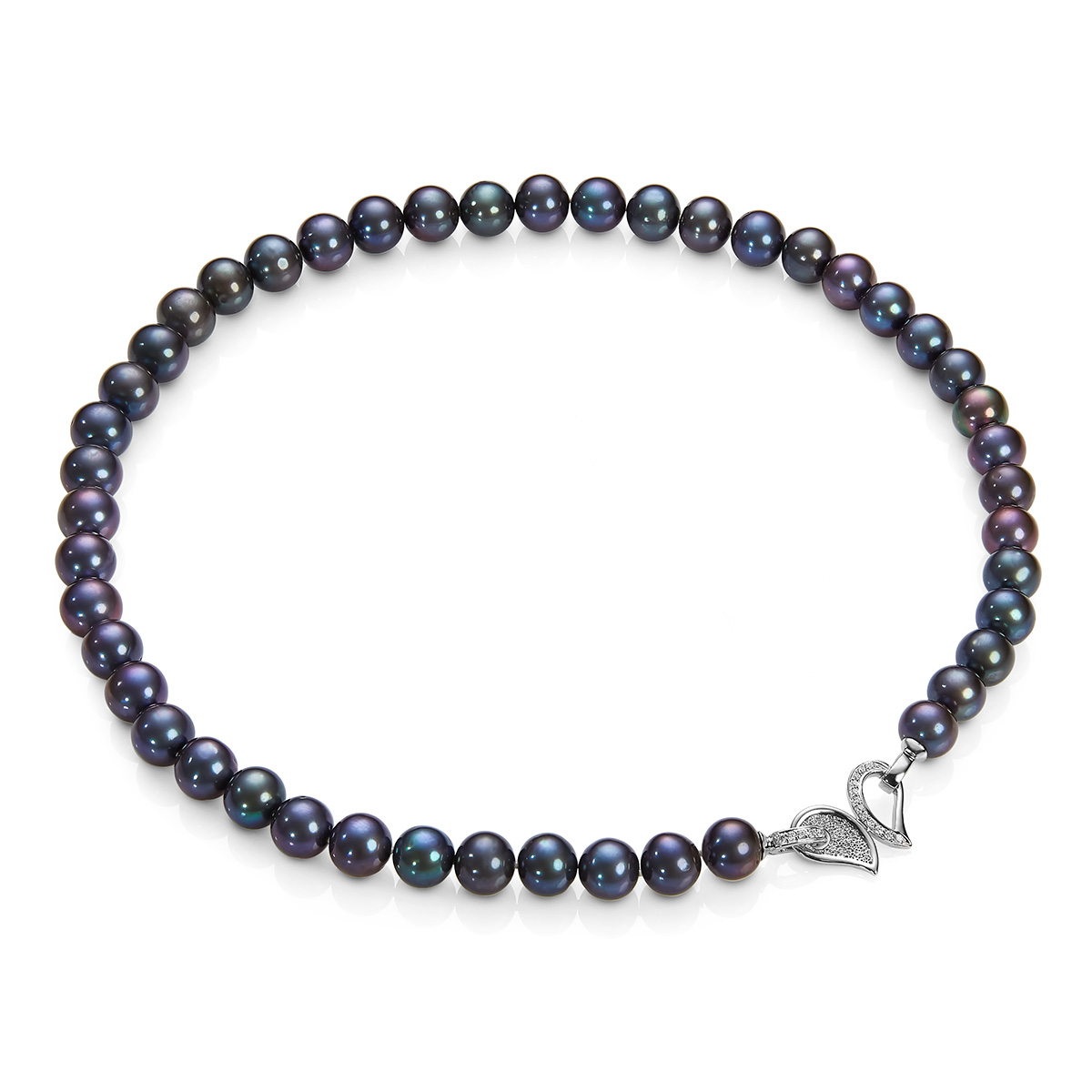 Ожерелье из крупного жемчуга цвета павлин
