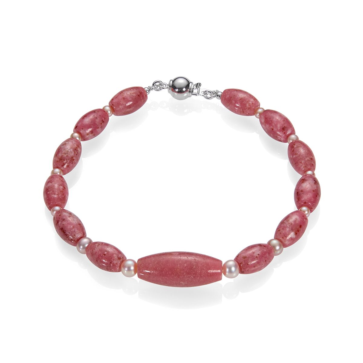 Браслет Розовый песок из жемчуга и тулита от Nasonpearl