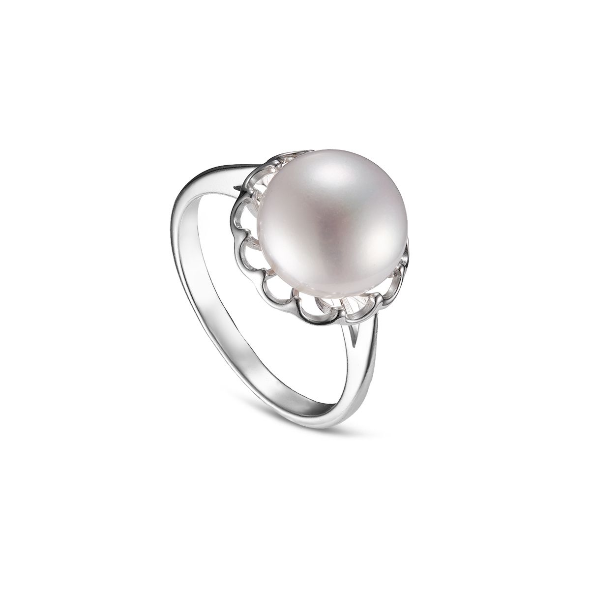 Серебряное кольцо Lorea с крупной белой жемчужиной от ювелирной компании АРИНА